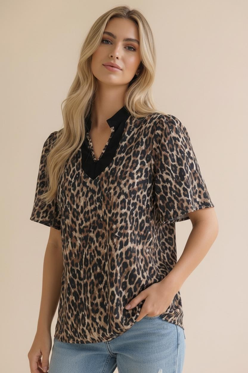 The Main Character Leopard Blouse