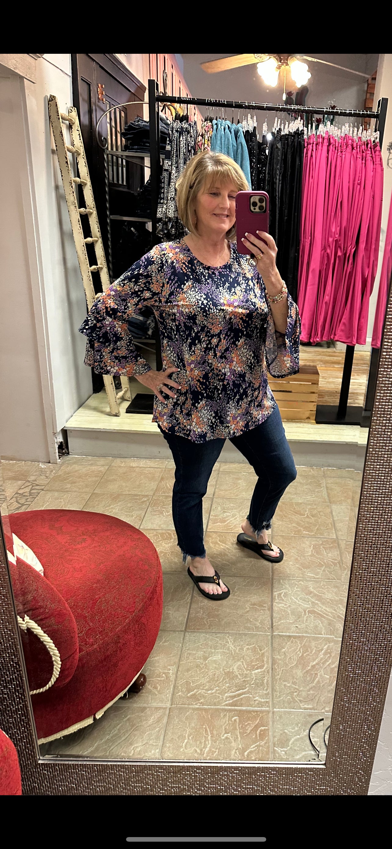 Navy Floral Multi