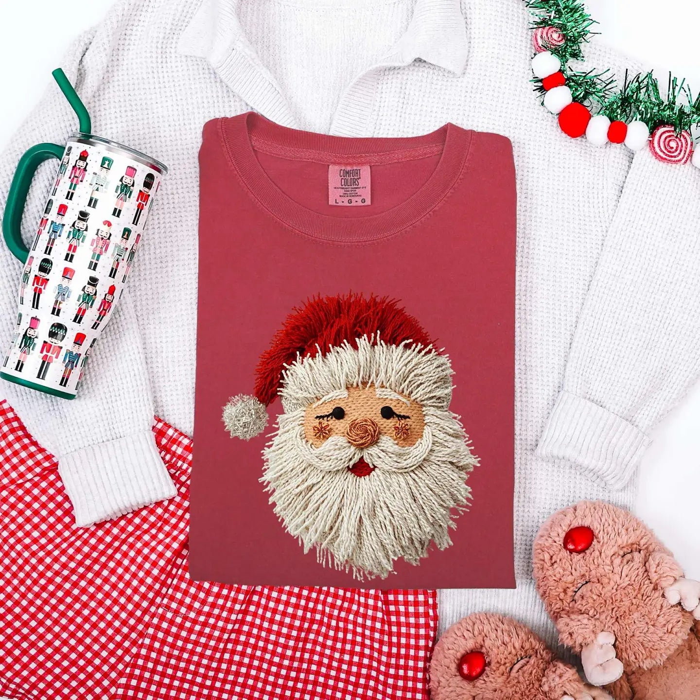 Faux Yarn String Santa Tee