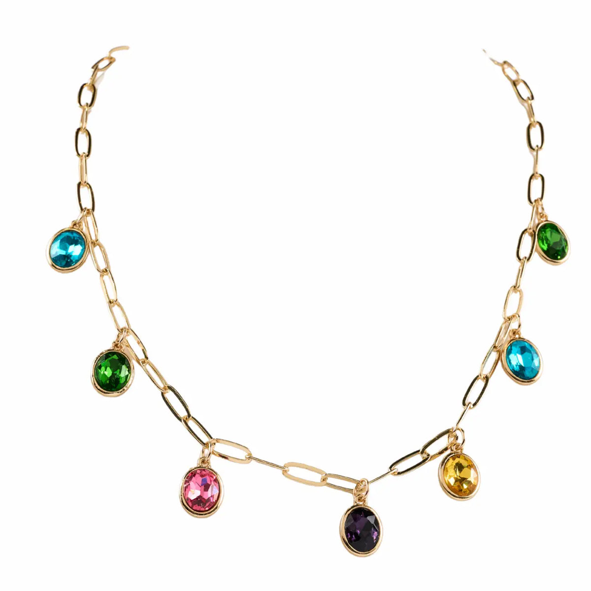 Gemstone Charm Necklace