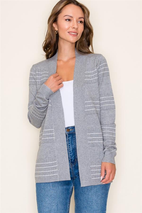 Stitch Striped Cardigan