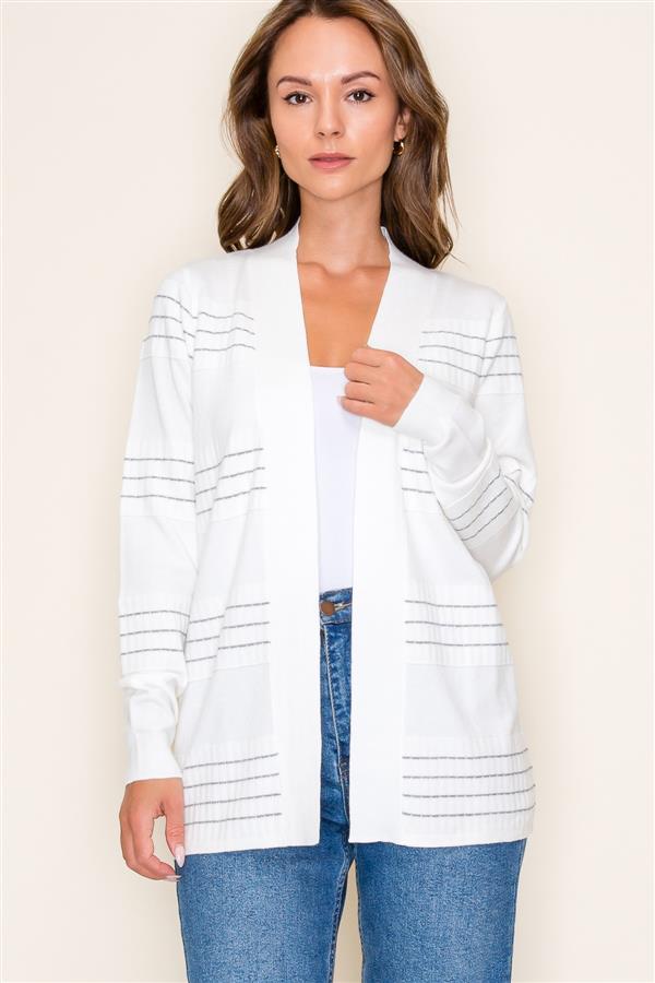 Stitch Striped Cardigan