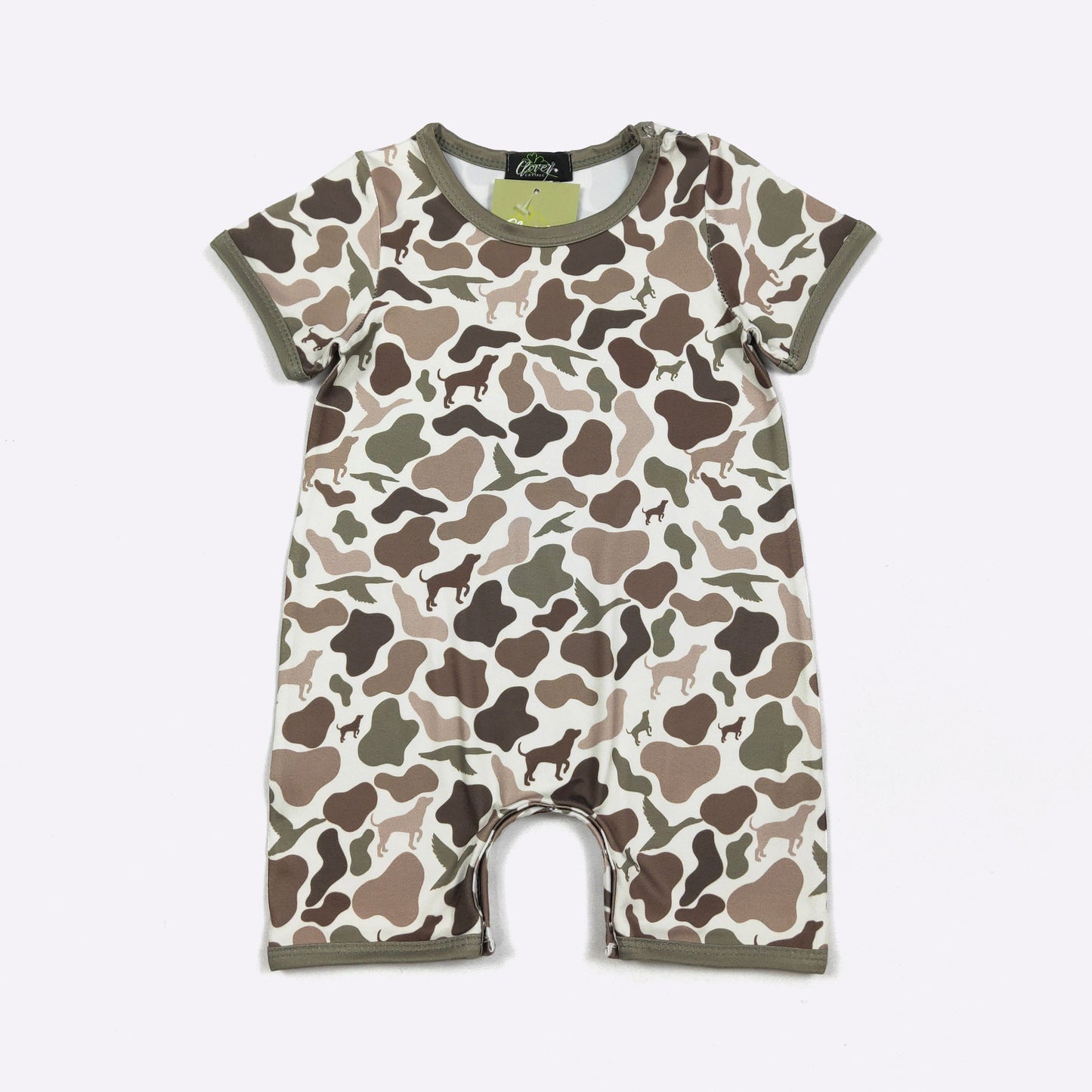 Camo Hound Boy Romper