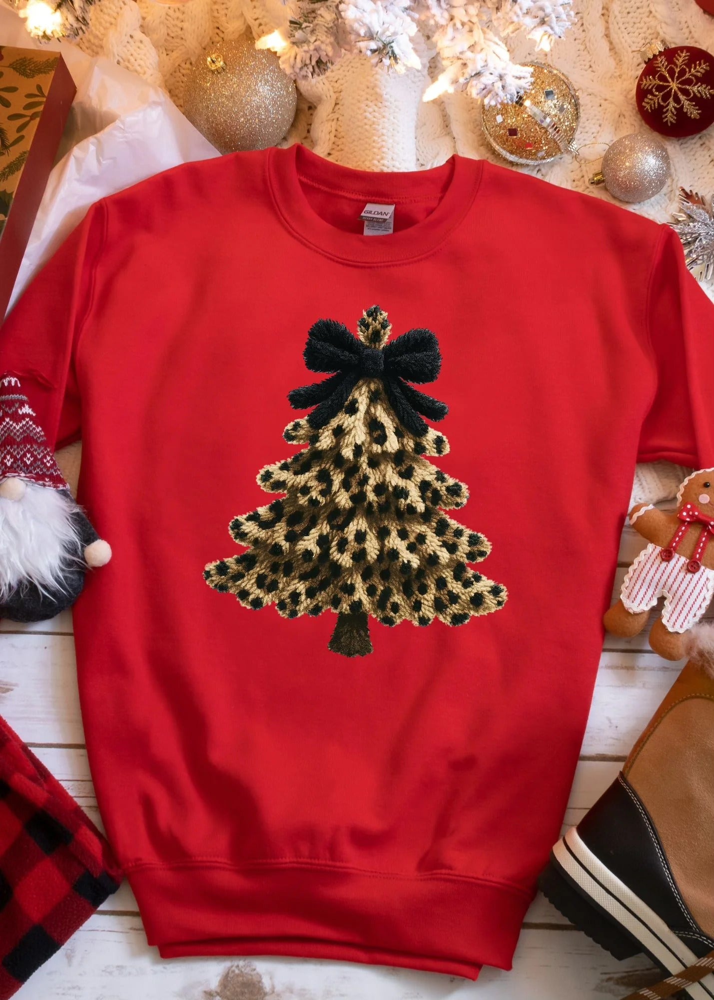 Leopard Yarn Tree Sweatshirt