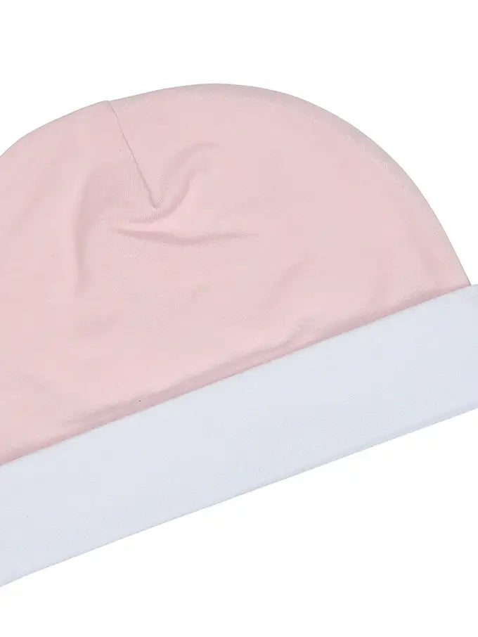 Pink Wonderfully Made Bamboo Sack Gown & Cap 0/3 Months