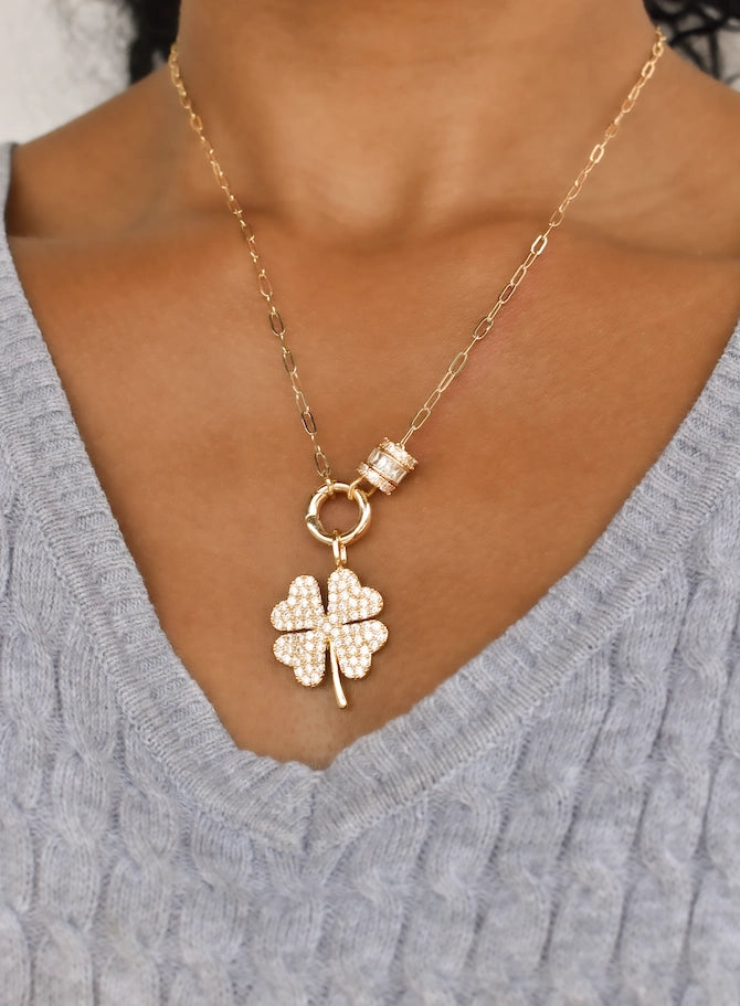 Mini Paperclip Charm Necklace