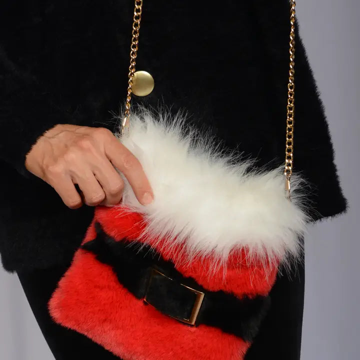 Fuzzy Santa Suit Bag