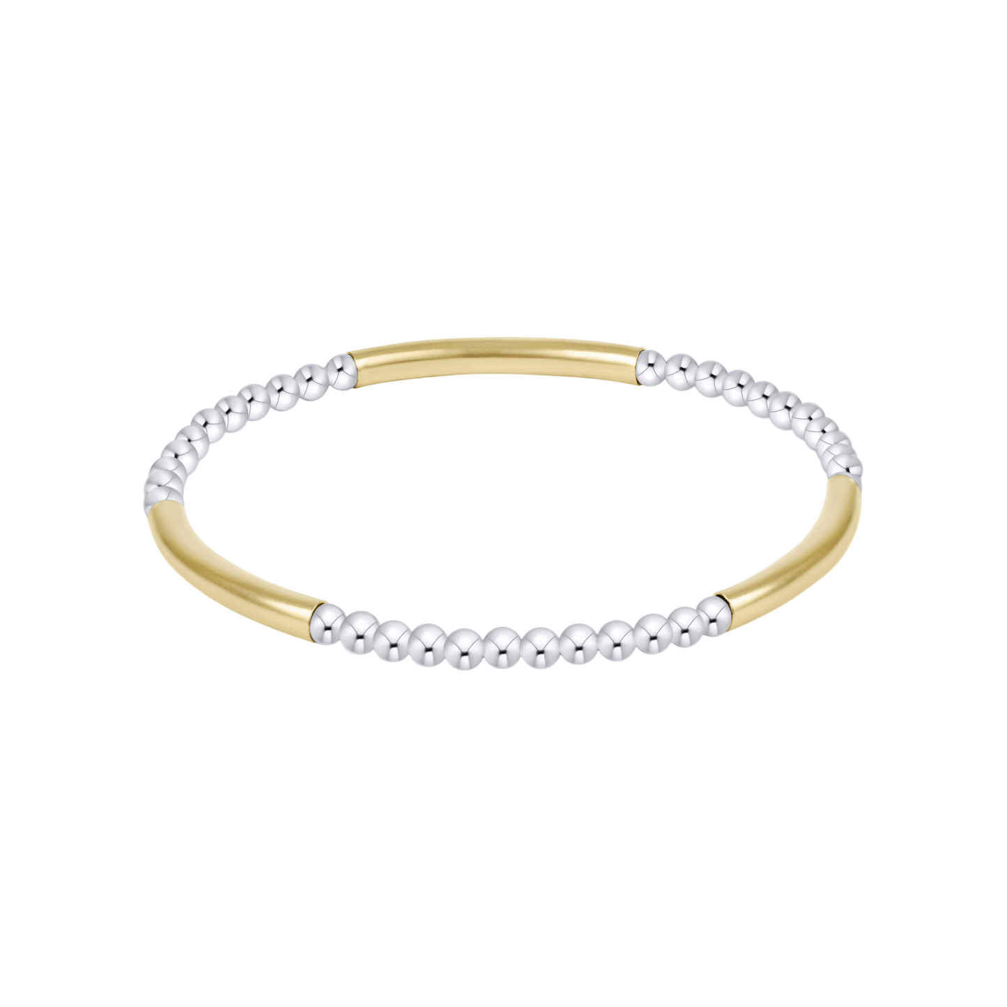 Bliss Bar Pattern Mixed Metal 3mm Bracelet