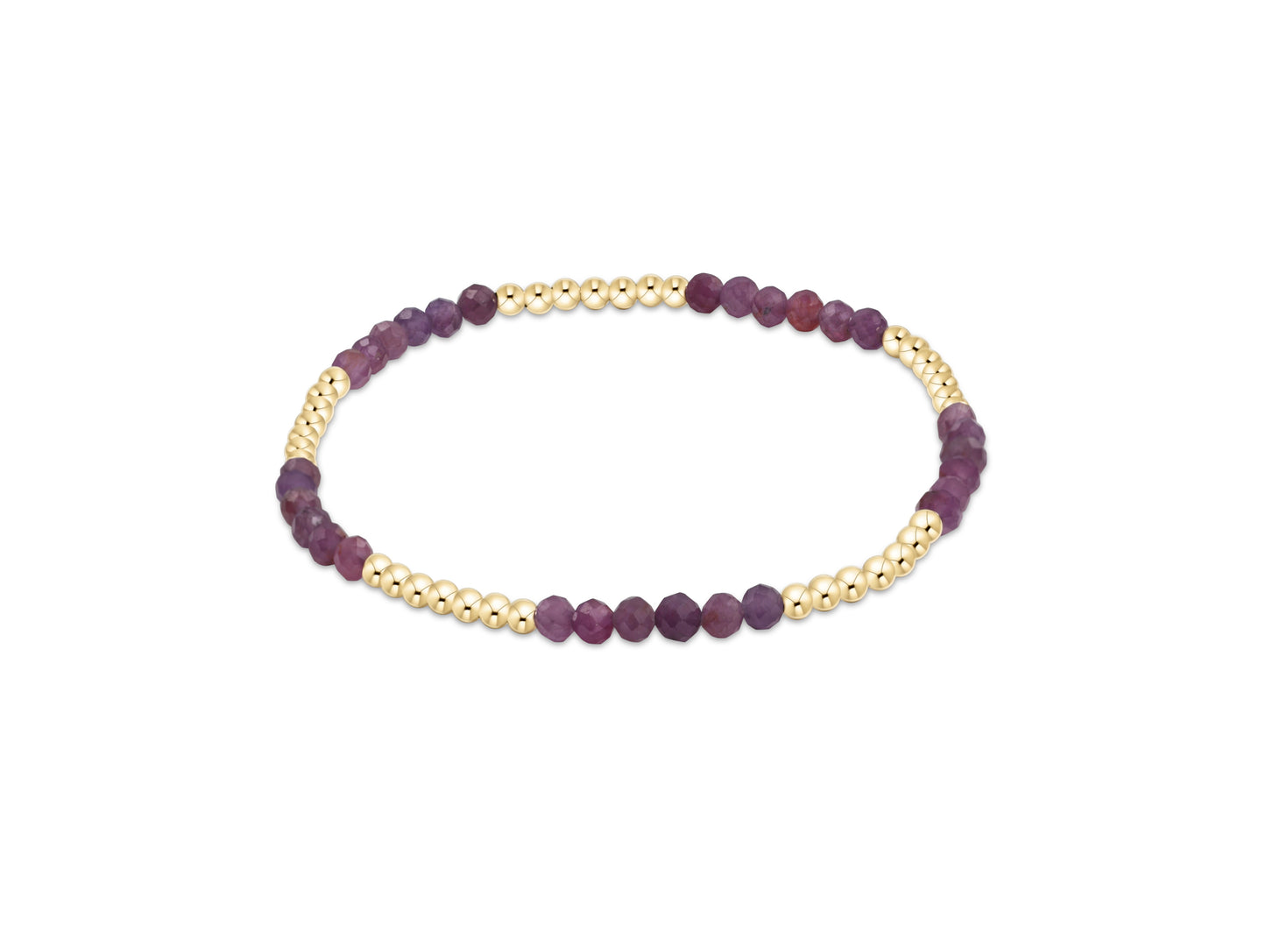 Blissful Pattern 2.5mm Bead Bracelet - Ruby