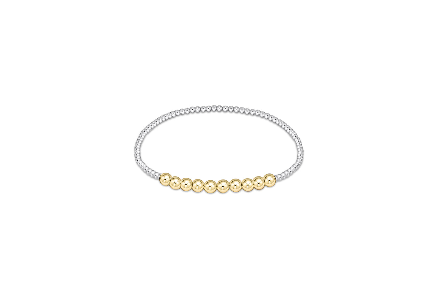 Classic Beaded Bliss 2mm Bead Bracelet - 4mm- Mixed Metal
