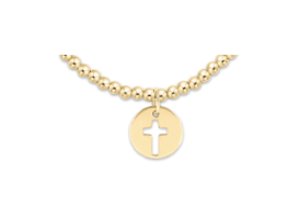 Classic Gold 3mm Bracelet - Blessed Gold Disc.