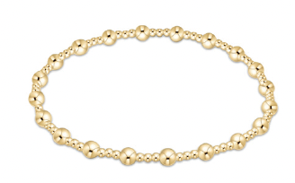 enewton Extends - Classic Sincerity Pattern 4mm Bead Bracelet - Gold