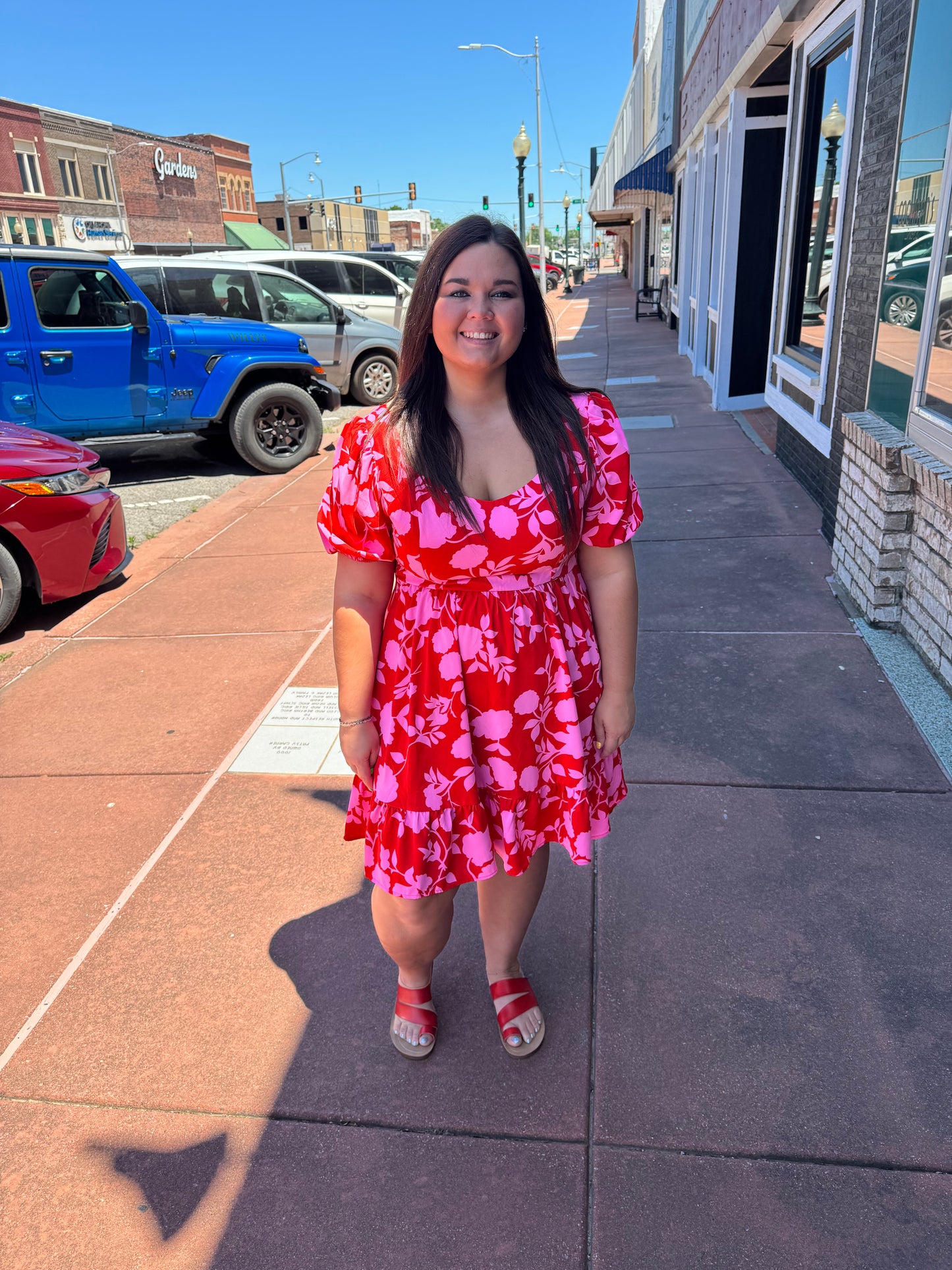 Red Floral Dress