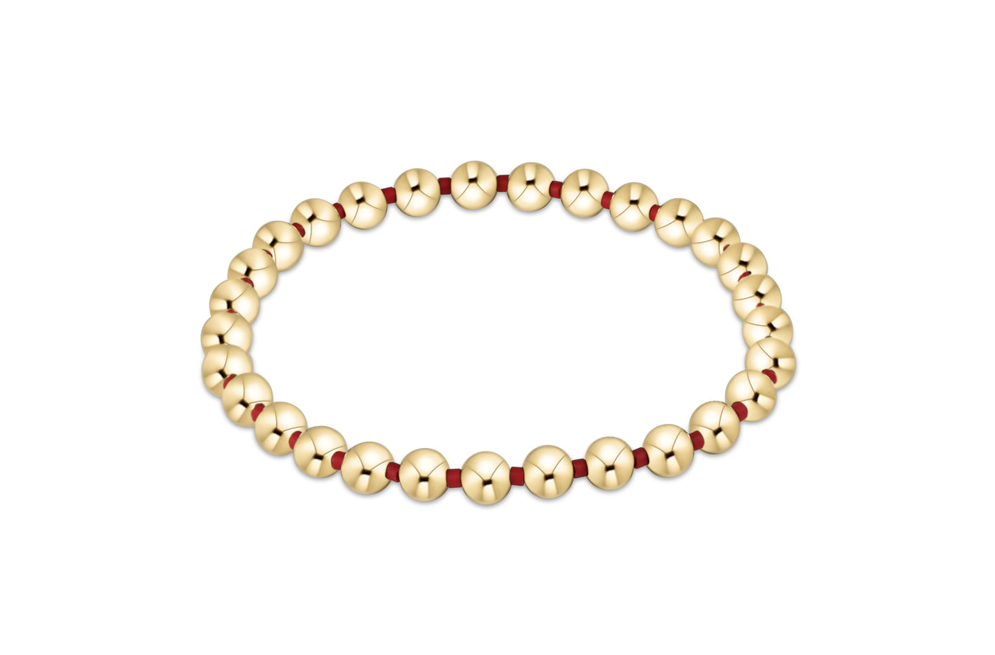 Gameday Hope Grateful 5mm Bead Bracelet - Crimson