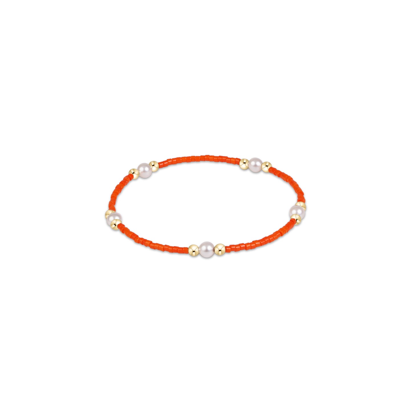 Gameday Hope Purpose Pearl Bracelet - Bright Orange