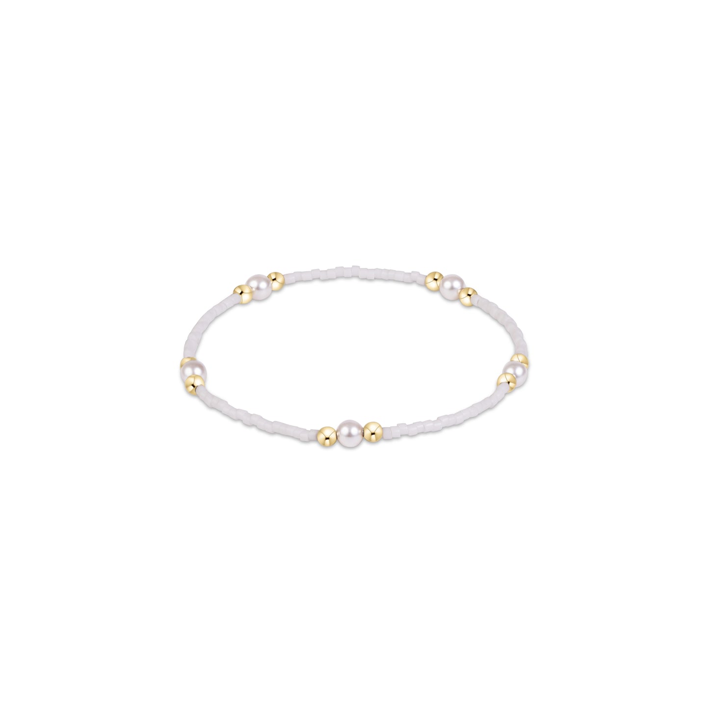 Gameday Hope Purpose Pearl Bracelet - White