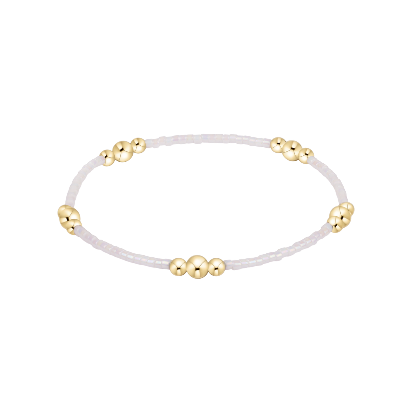 Hope Purpose Gold Bracelet - Silky White