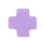 Signature Cross 3mm Gold Bracelet - Purple
