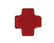 Signature Cross Small 2mm Gold Bracelet - Red