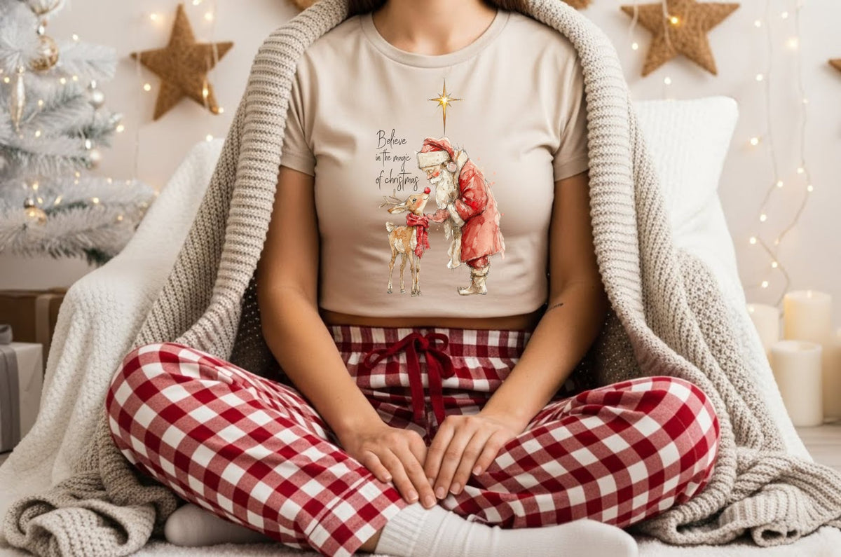 Christmas Magic with Santa & Rudolph Tee