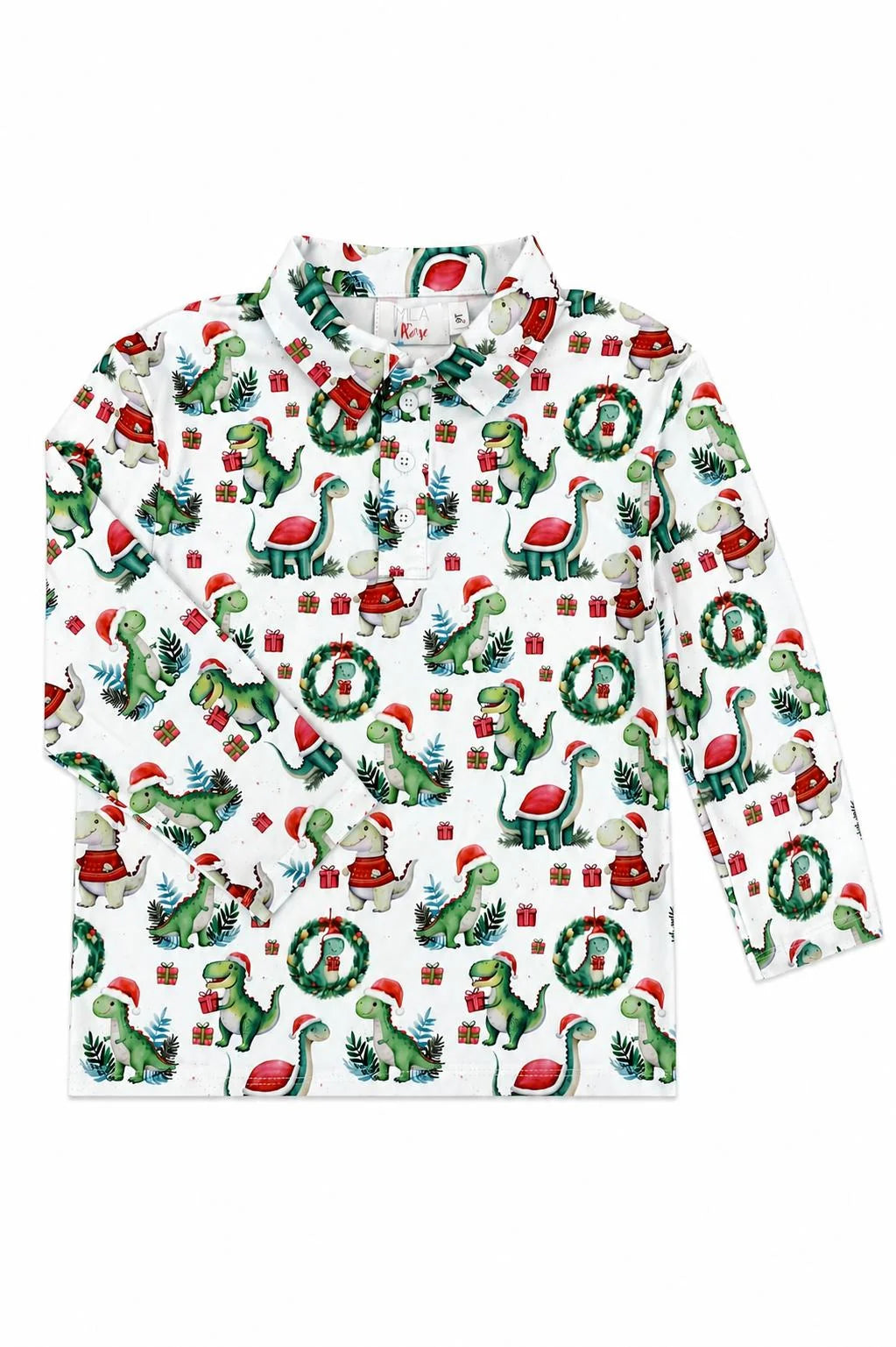 Santa Saurus L/S Polo