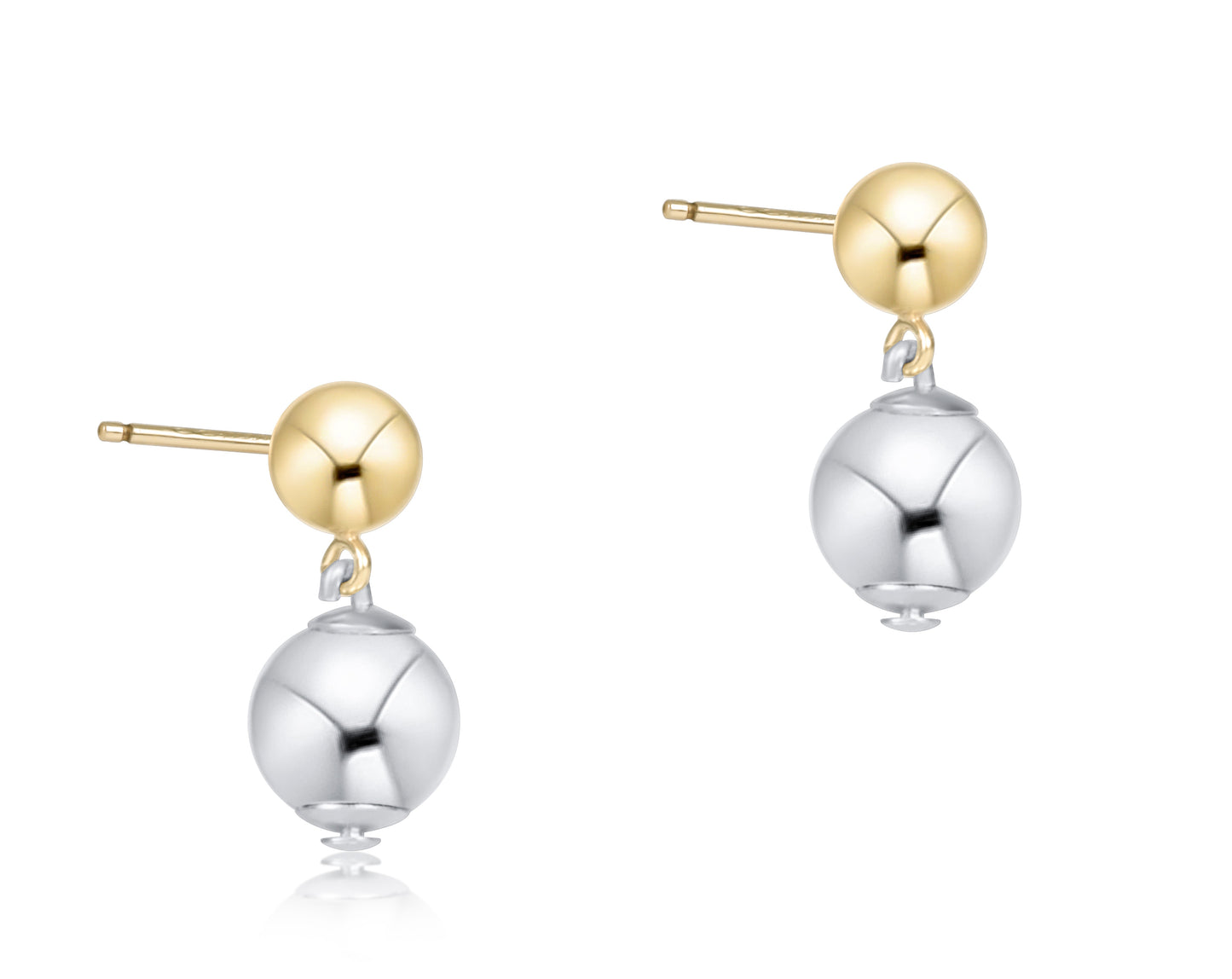 Classic 10mm Ball Drop Stud - Mixed Metal