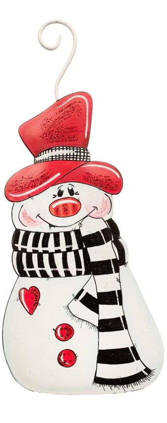 Red Hat Snowman Ornament