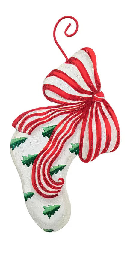 Green Tree Modern Stocking Ornament