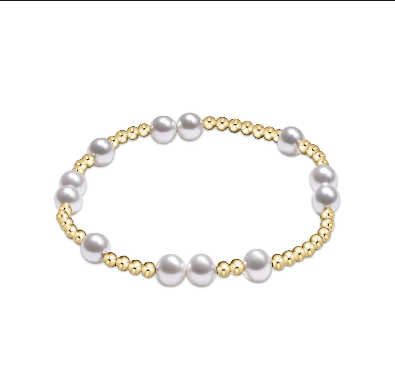 Hope Unwritten 6mm Bead Bracelet - Pearl