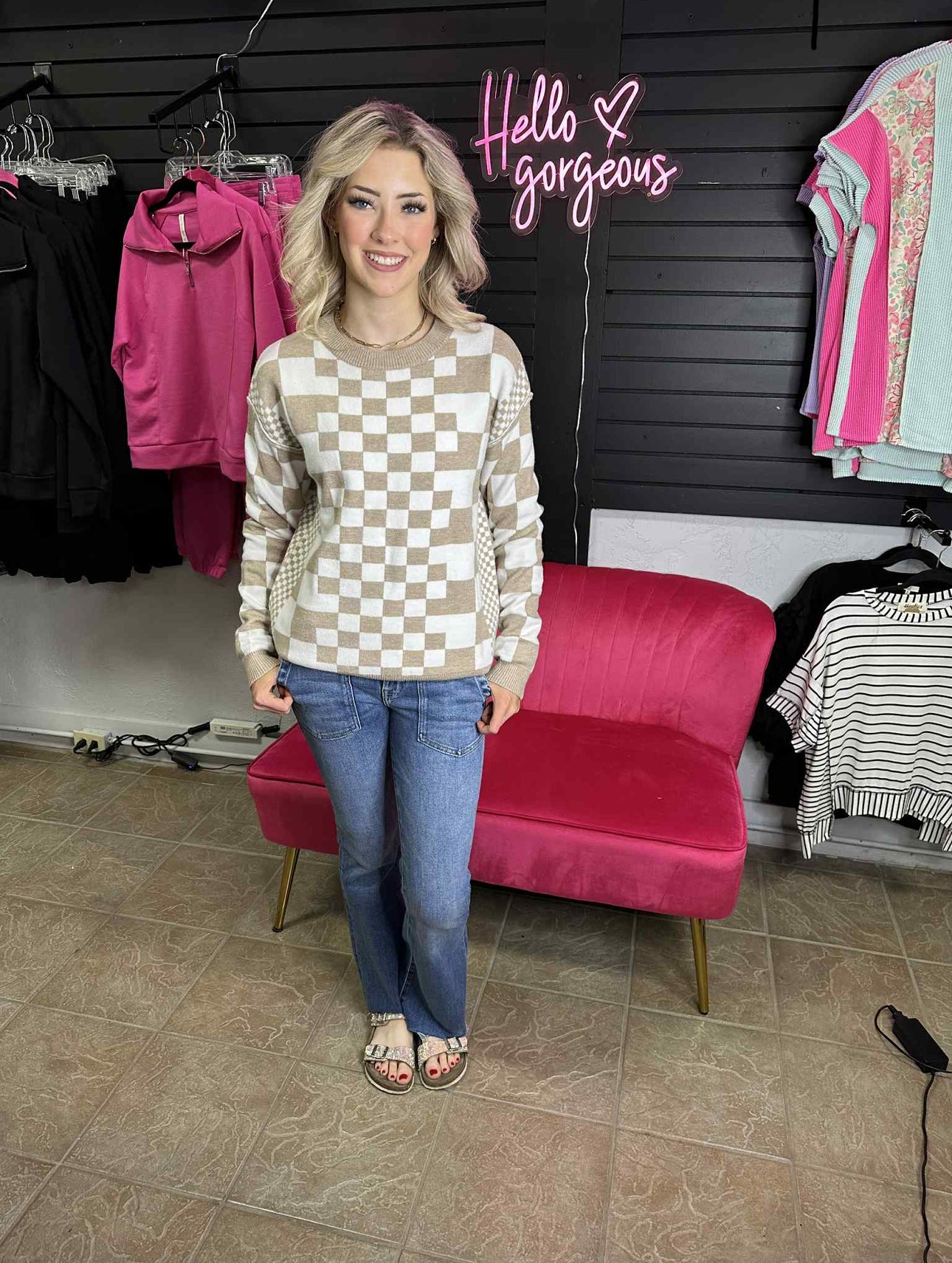Checkerboard Sweater