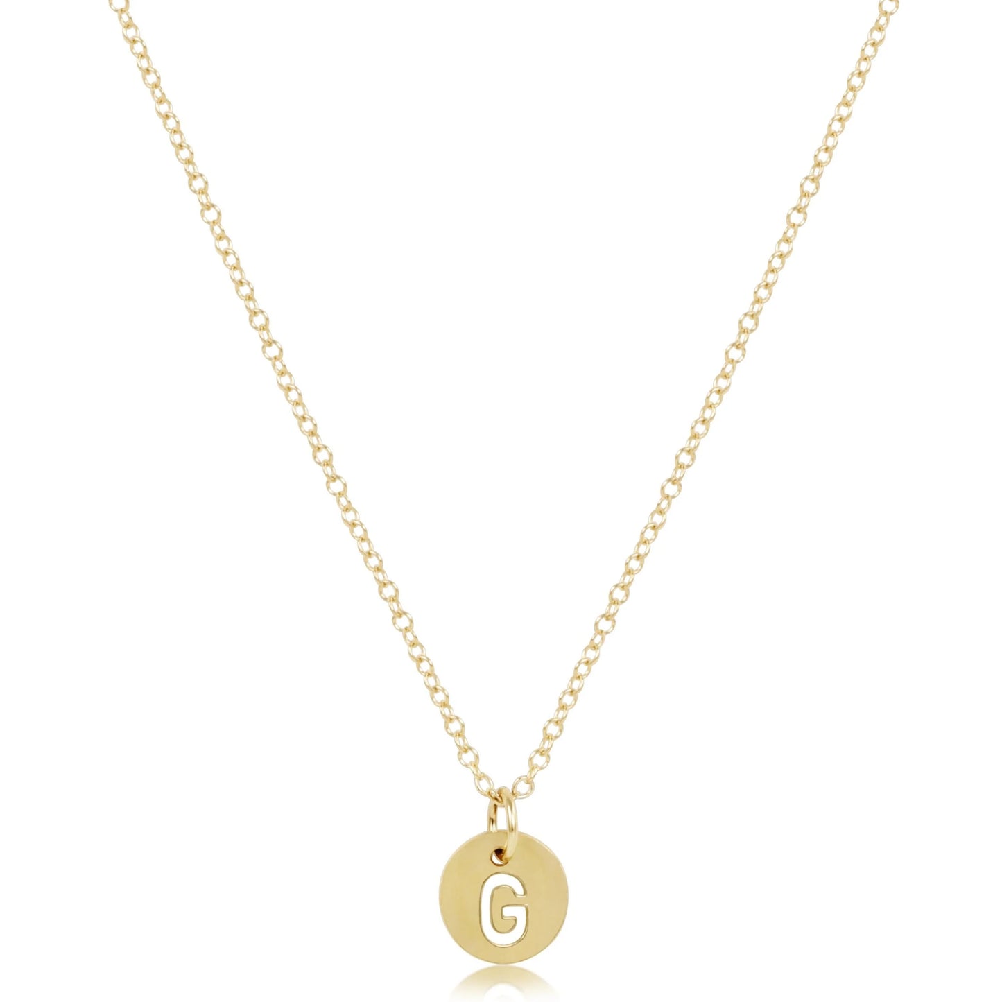 16" Necklace Gold - Respect Small Gold Disc - G