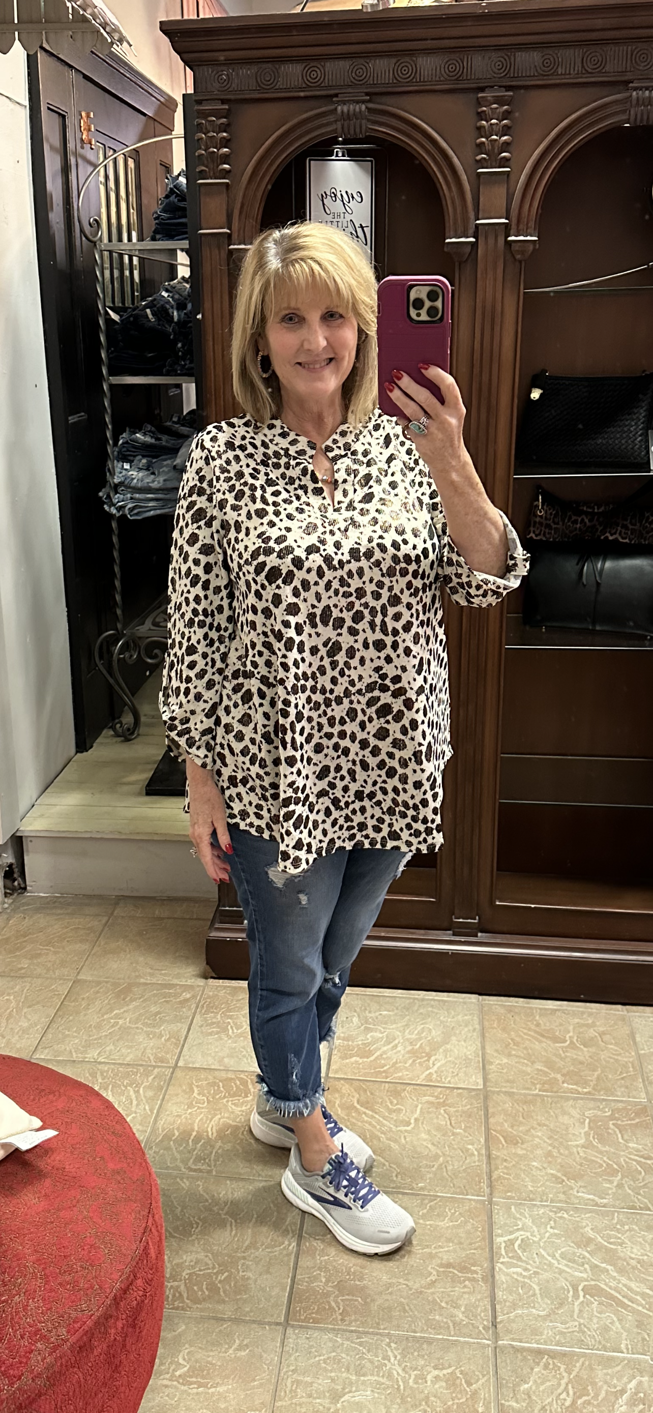 Glamorous Cow Print Top