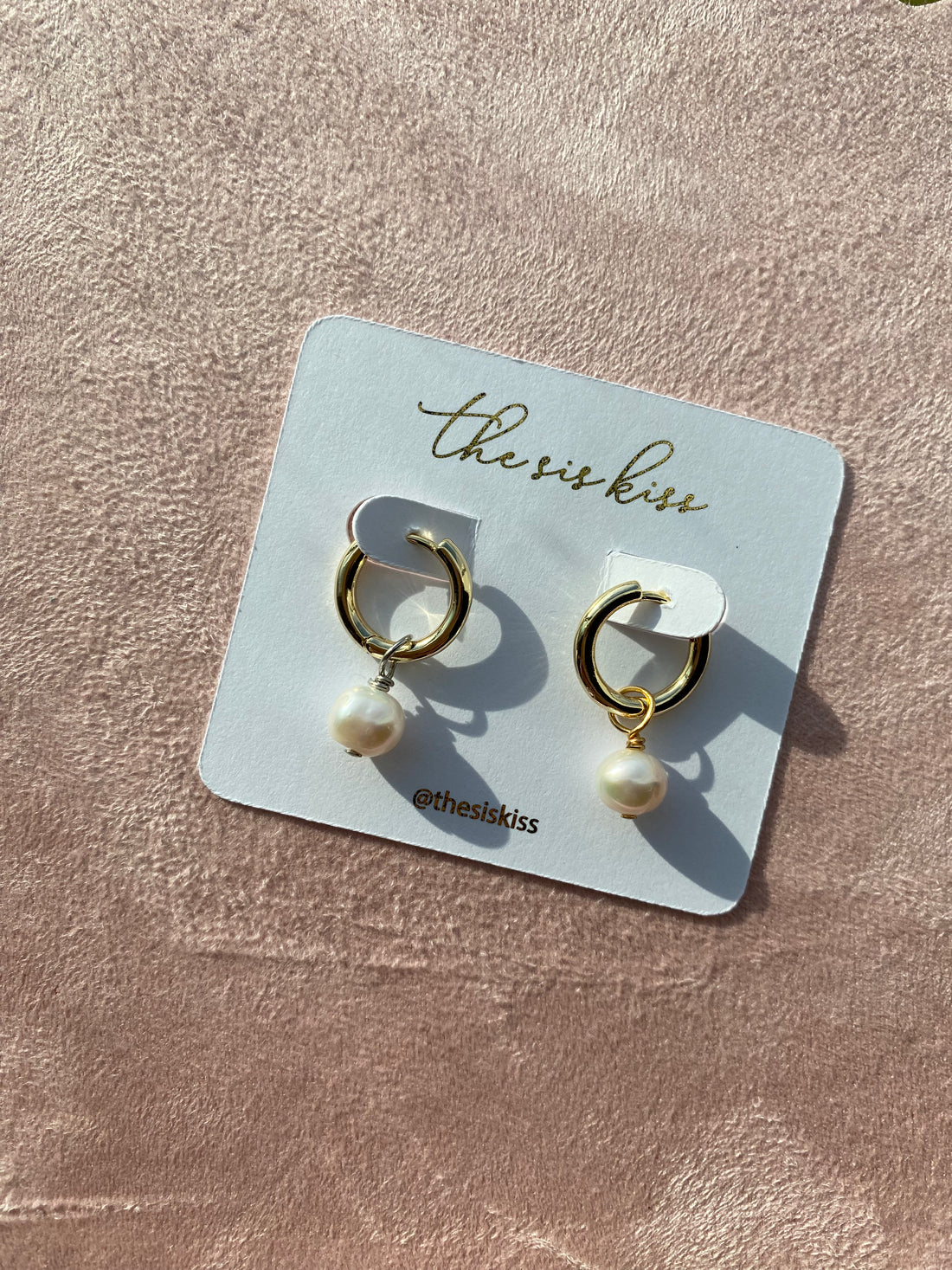 Pearl Charm Huggies