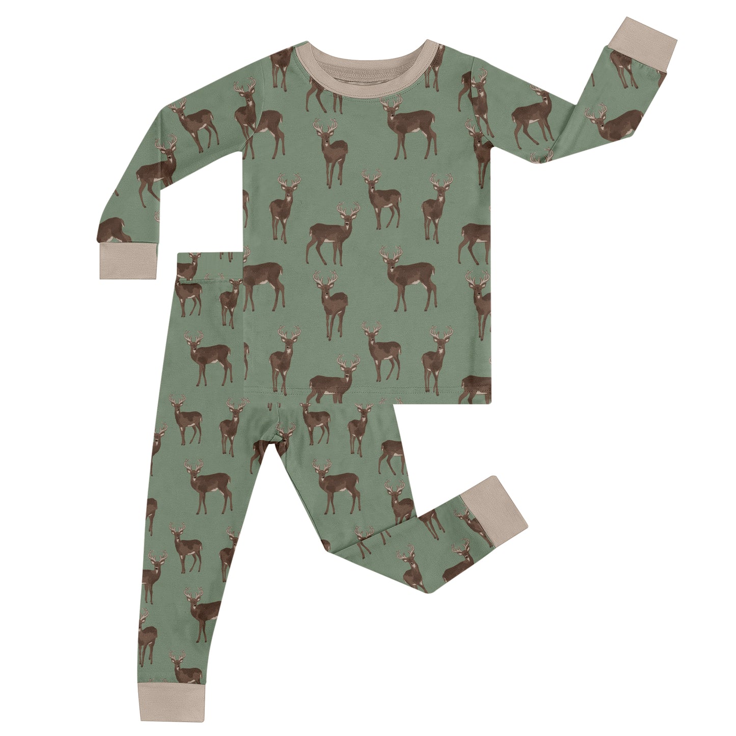 Long Sleeve/Pants PJs - Deer