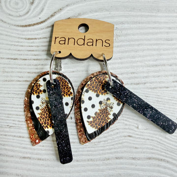 Leopard & Polka Dot Christmas Tree Dangles