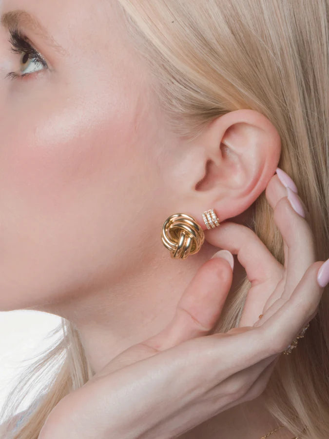 Monkey's Fist Knot Post Earring