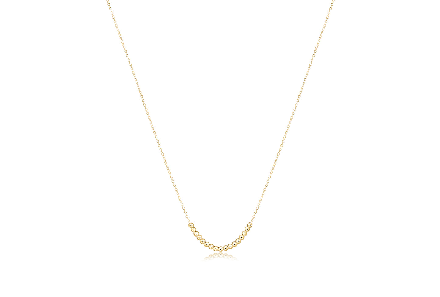 16" Necklace Gold - Beaded Bliss Small Gold