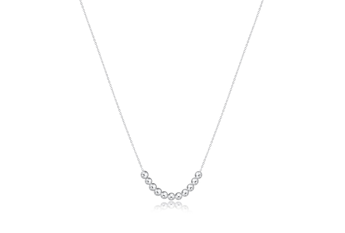 16" Necklace Sterling - Classic Beaded Bliss