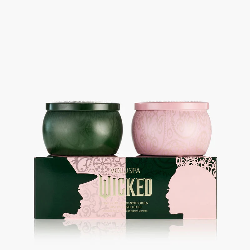 "Pink Goes Good With Green" Mini Tin Candle Duo