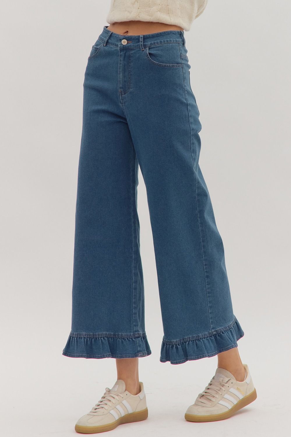 Around the bottom denim
