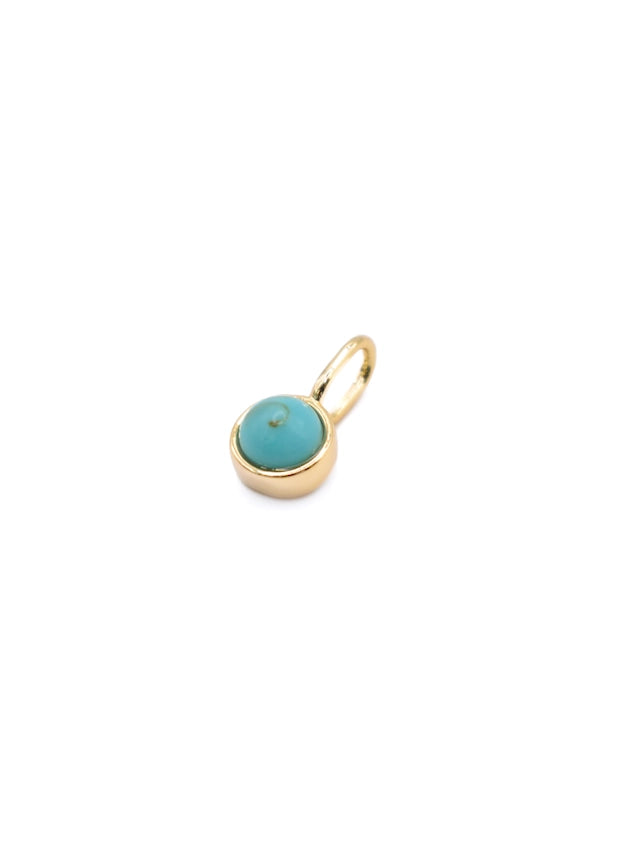 Bezel Set Charm - Turquoise