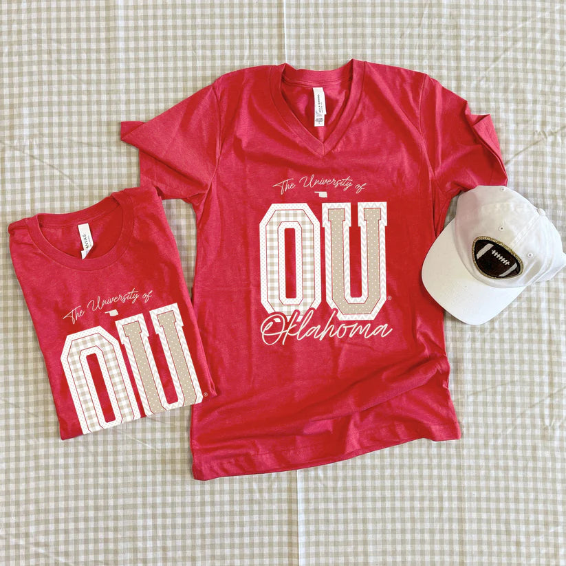 OU Mixed Pattern Gingham & Chevron