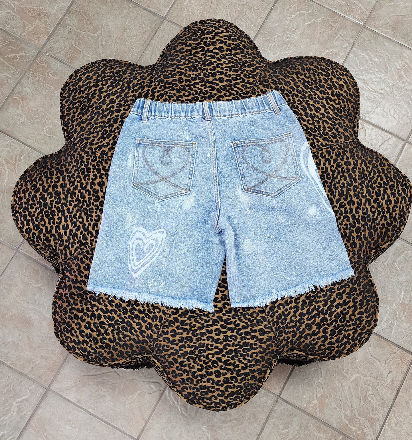 Retro Love Bleach Shorts