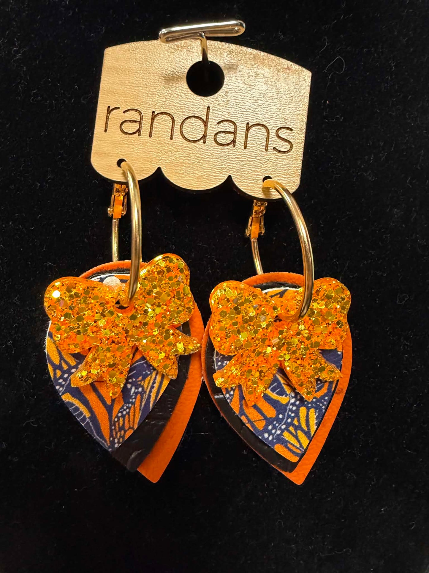 Amber Glow Bows Dangles