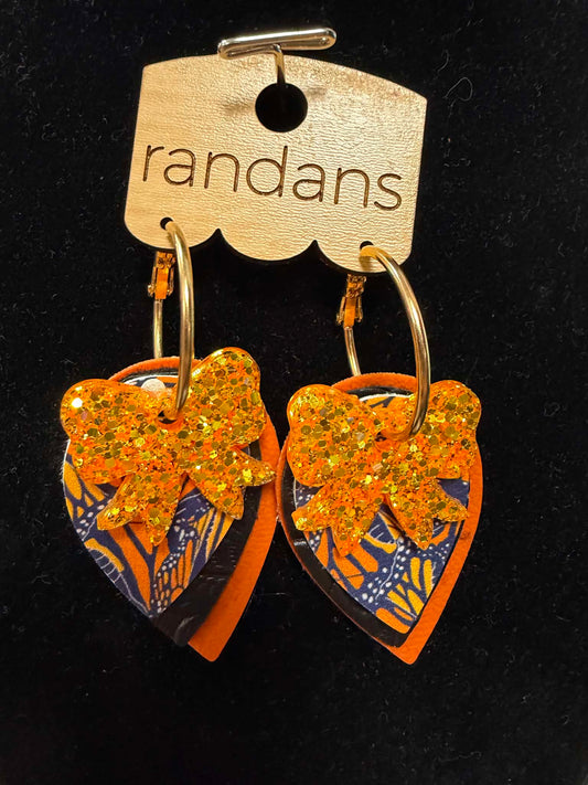Amber Glow Bows Dangles
