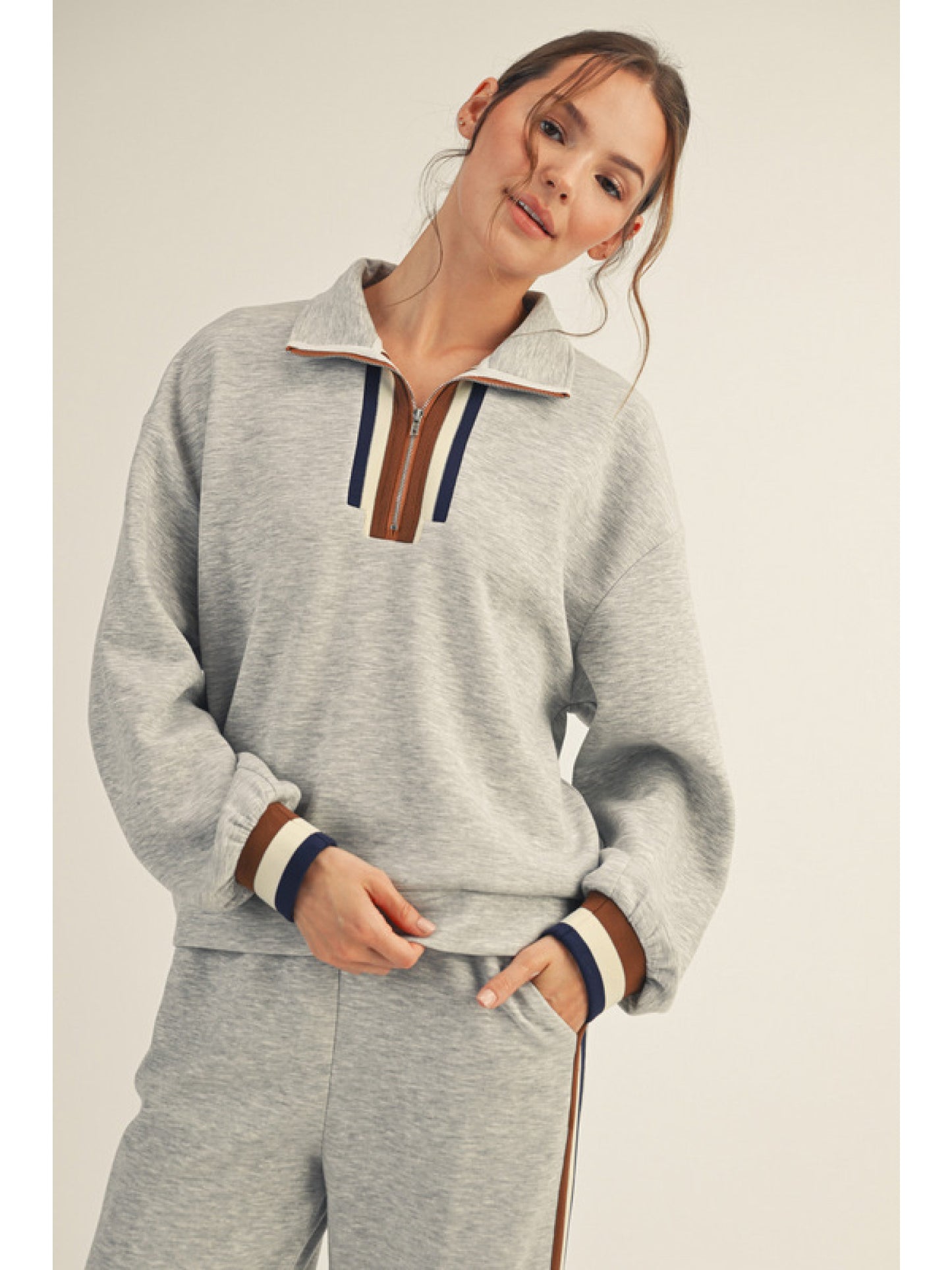 The Marley Stripe Half-Zip