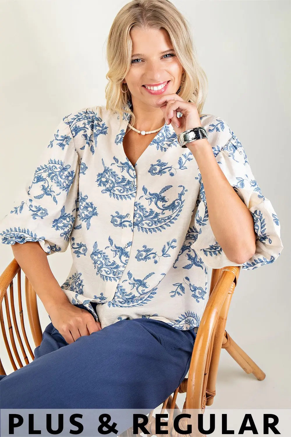 Vintage Bloom Button-Up