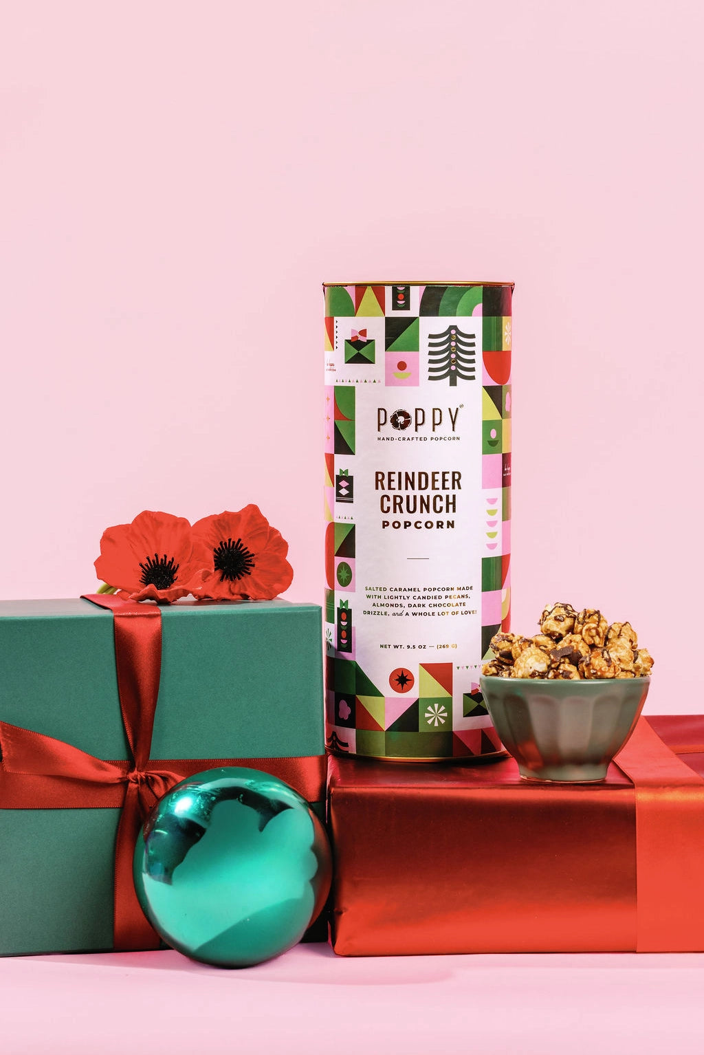 Reindeer Crunch Cylinder Holiday Popcorn