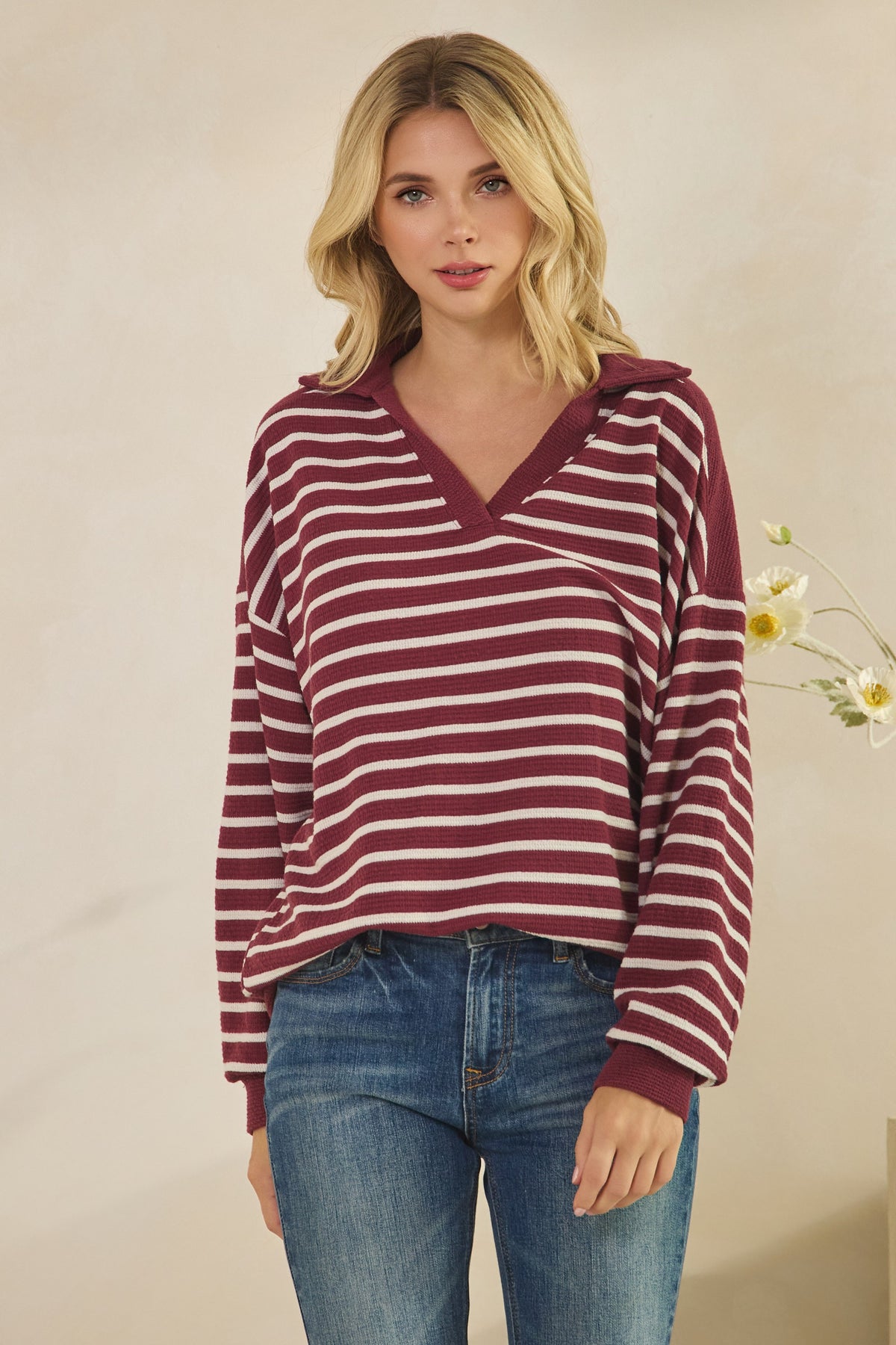 Wine Country Stripe Top
