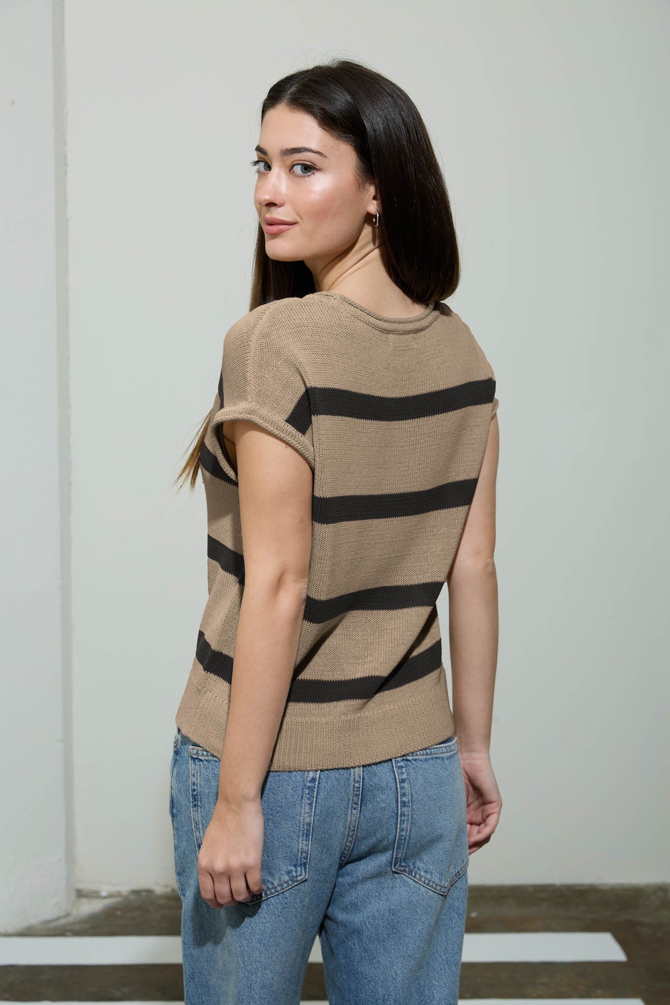 Urban Neutral Stripe Top